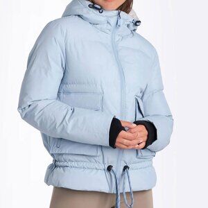 NWOT - Lole Kylee Water Repellent Puffer Jacket In Fog Blue -
